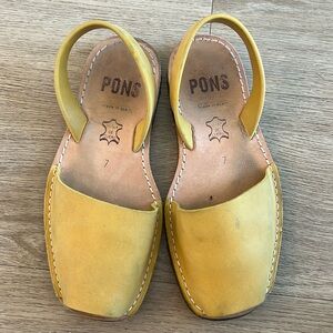 Yellow Pons Avarcas Size 7